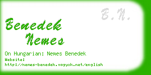 benedek nemes business card